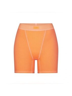 Skims Cotton Rib Boxer Apricot XL